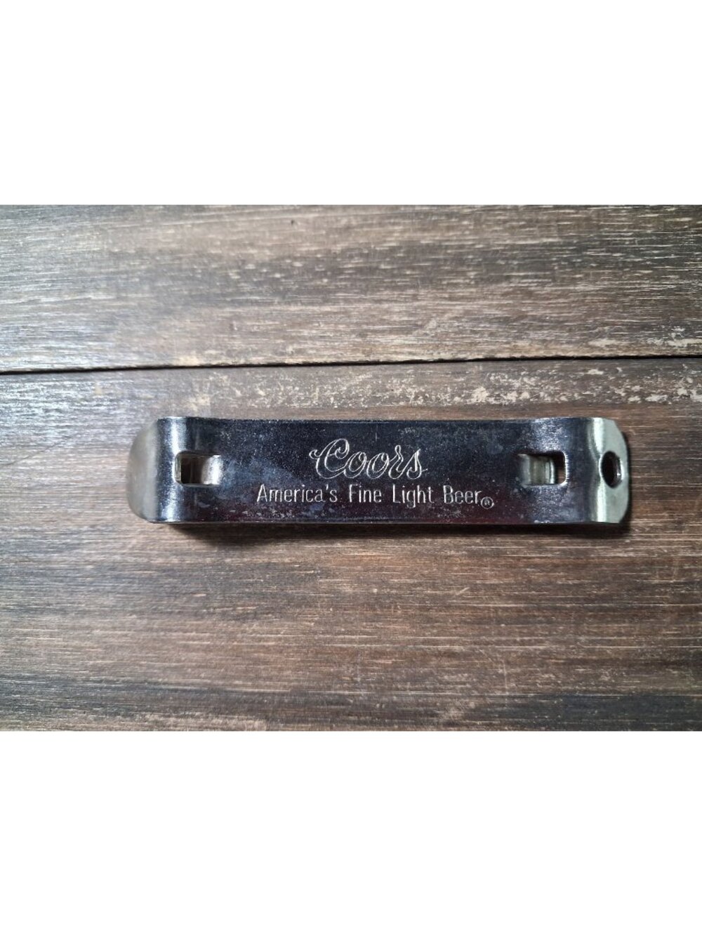 Circa 60's Coors Beer Bottle Opener America's Fine Light Vaughan USA Silver Tone
